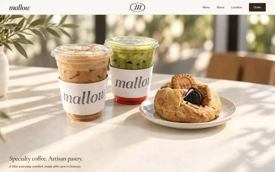 Cafe Mallow 웹사이트